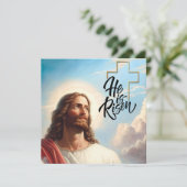 Ostersegnung. Jesus Christ Painting Feiertagskarte (Stehend Vorderseite)