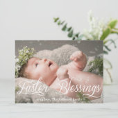 Ostersegnung Kinderkindfamilie Foto-Karte Feiertagskarte (Stehend Vorderseite)