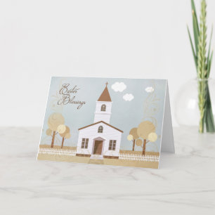 Ostersegnung Kirche Beschreibung in Sepia Tone Feiertagskarte