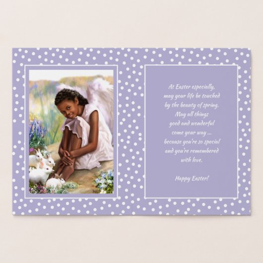 Ostersegnung. Kleiner Afrikanischer Engel Folienkarte (Innenseite)