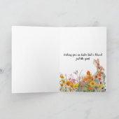 Ostersegnung Kreuz Vintage Sonnenkarte Karte (Innenseite)