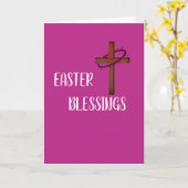 Ostersegnung Kreuz Vintage Sonnenkarte Karte (Gelbe Blume)