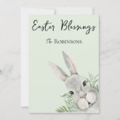Ostersegnung Neugierige, graue, sonnige Grüne Kart (Vorderseite)