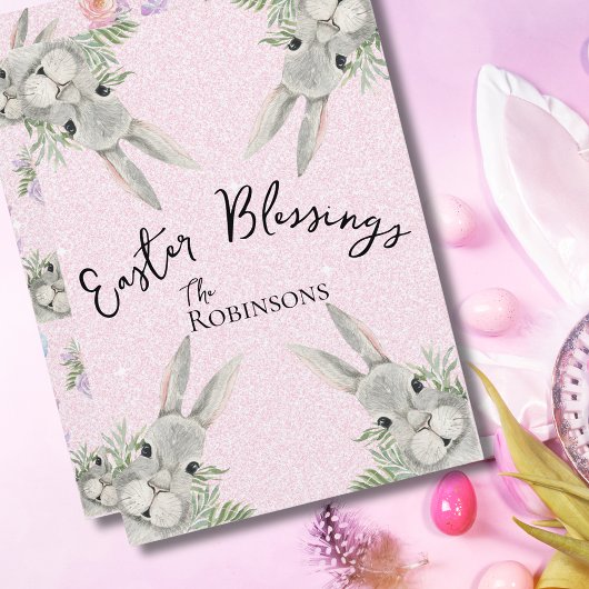 Ostersegnung Neugierige, graue, sonnige, rosa Blät