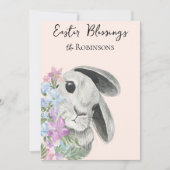 Ostersegnung Neugierige Osterhase Sonnenpfirsich (Vorderseite)