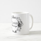 Ostersegnung Niedliche Osterbände Typografie Kaffeetasse (VorderseiteRechts)