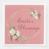 Ostersegnung Papier Napkin Blumengeschirr Serviette (Vorderseite)