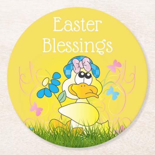 Ostersegnung Runder Pappuntersetzer (Vorderseite)