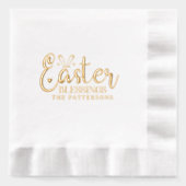 Ostersegnung Script Typografy Religious Name Servietten Mit Folie (Vorderseite)