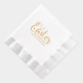 Ostersegnung Script Typografy Religious Name Servietten Mit Folie (Rechts)