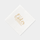 Ostersegnung Script Typografy Religious Name Servietten Mit Folie (Rechts)