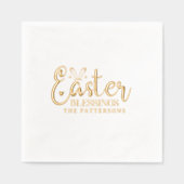 Ostersegnung Script Typografy Religious Name Servietten Mit Folie (Vorderseite)