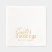 Ostersegnung Script Typografy Religious Name Servietten Mit Folie (Vorderseite)