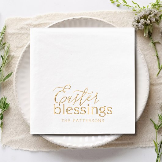 Ostersegnung Script Typografy Religious Name Servietten Mit Folie