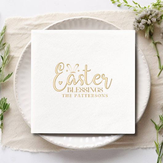 Ostersegnung Script Typografy Religious Name Servietten Mit Folie