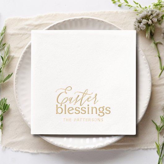 Ostersegnung Script Typografy Religious Name Servietten Mit Folie
