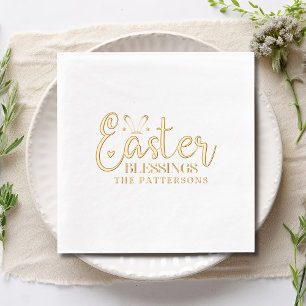 Ostersegnung Script Typografy Religious Name Servietten Mit Folie