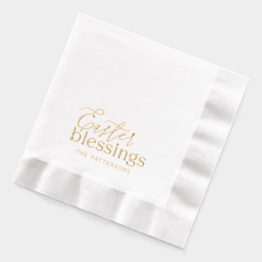 Ostersegnung Script Typografy Religious Name Servietten Mit Folie (Links)
