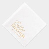 Ostersegnung Script Typografy Religious Name Servietten Mit Folie (Rechts)