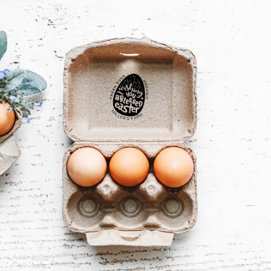 Ostersegnung Spielerisch Drehbügelkartons-Briefmar Gummistempel