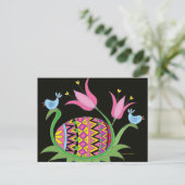 Ostersegnung ukrainische Volkskunst Feiertagspostkarte (Stehend Vorderseite)