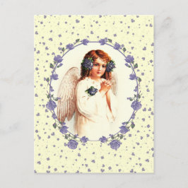 Ostersegnung. Vintages Gebet Angel Religiös Feiertagspostkarte