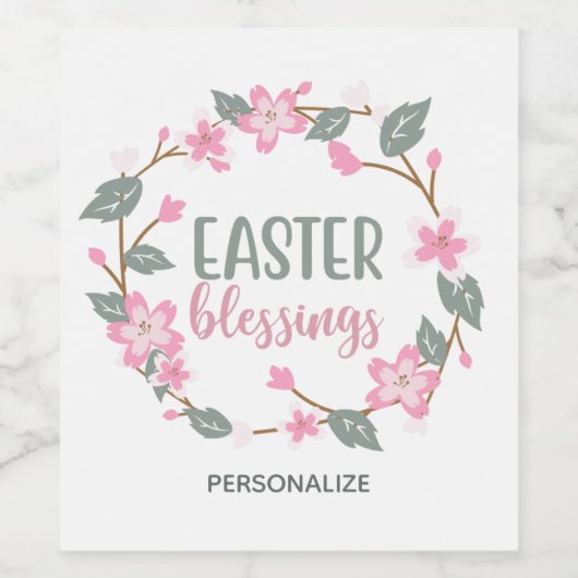 Ostersegnung Weinflaschen Etikett (Einzelnes Label)