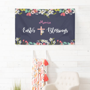 Ostersegnungen der Blume des Risen Christi Banner