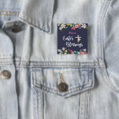 Ostersegnungen der Blume des Risen Christi Button (Beispiel)