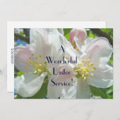 Osterservice Einladungsprogramme Kirche Blumen Programm (Vorne/Hinten)