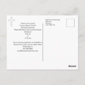 Osterservice Kirche Besuchspakete Postkarte (Rückseite)