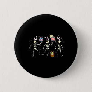 Osterskelette tanzen Eier Funny Bones Men Wome Button