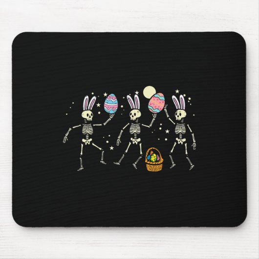 Osterskelette tanzen Eier Funny Bones Men Wome Mousepad (Vorne)