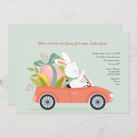 Ostersonne Einladung (Vorne/Hinten)