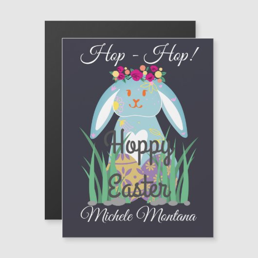 Ostersonne Happy Osterfamilie Magnetkarte (Vorne/Hinten)