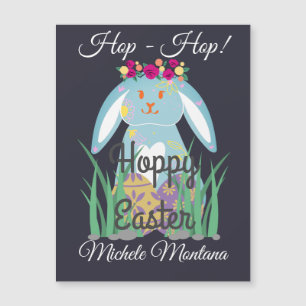 Ostersonne Happy Osterfamilie Magnetkarte