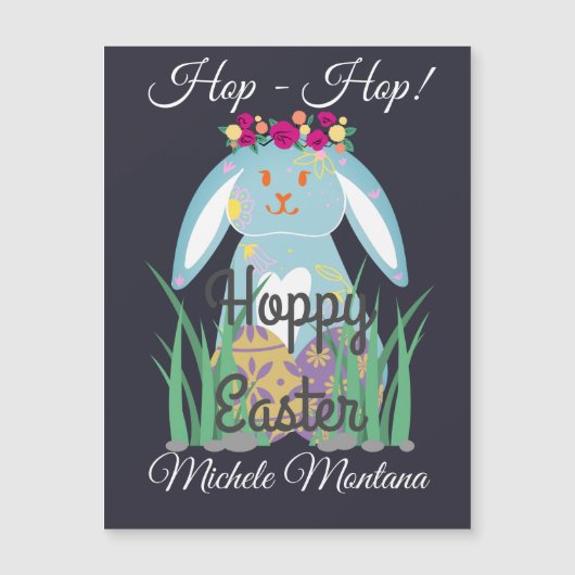 Ostersonne Happy Osterfamilie Magnetkarte (Vorderseite)