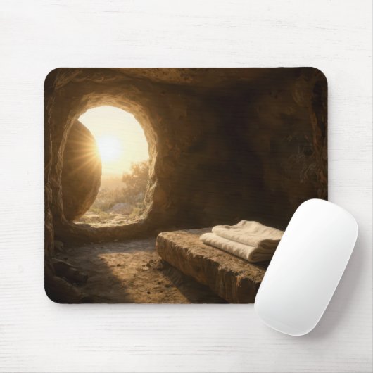 Ostersonne in einem leeren Grab Mousepad (Mit Mouse)