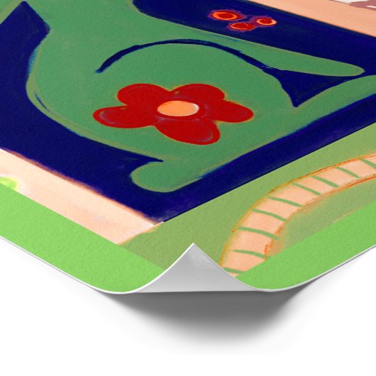 Ostersonne, kundenspezifisch farbig poster (Ecke)