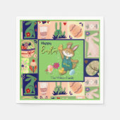 Ostersonne, kundenspezifisch farbig serviette (Vorderseite)