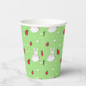 Ostersonne & Ladybugs Musterpapier Pappbecher (Rechts)