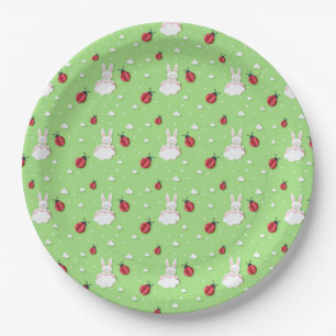 Ostersonne & Ladybugs Musterpapier Pappteller