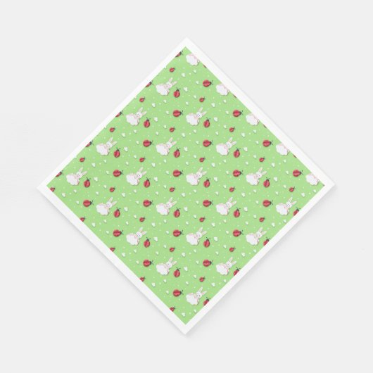 Ostersonne & Ladybugs Musterpapier Serviette (Ecke)