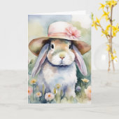 Ostersonne mit Bonnet Karte (Gelbe Blume)