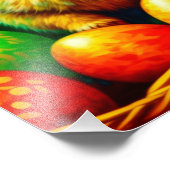 Ostersonne mit Eiern bemalt Fotodruck (Ecke)