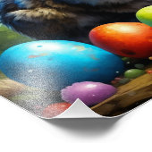 Ostersonne mit Eiern bemalt Fotodruck (Ecke)