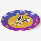 Ostersonne niedliche Stilfamilie Pappteller (Schrägansicht)