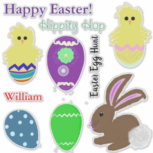 Ostersonne Personalisierte Laserschneide Vinyl Aufkleber (Vorderseite)