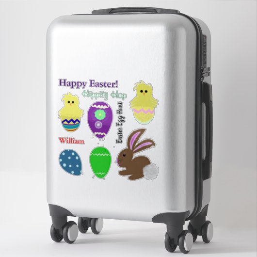 Ostersonne Personalisierte Laserschneide Vinyl Aufkleber (Koffer)