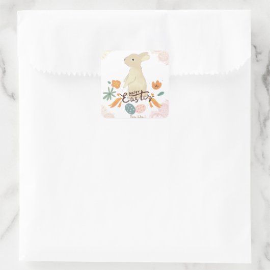 Ostersonne Quadratischer Aufkleber (Tasche)